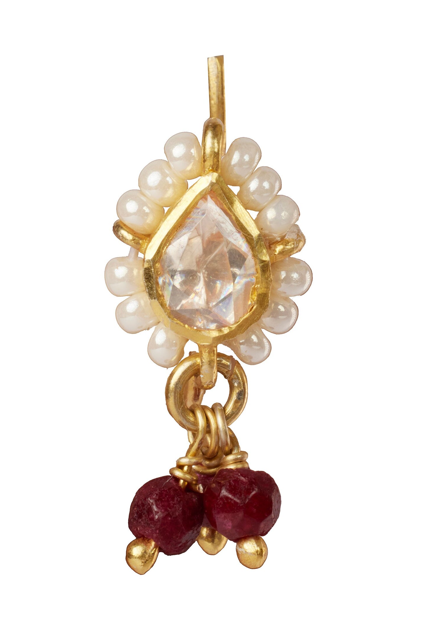 Moissanite Polki Embellished Nath 