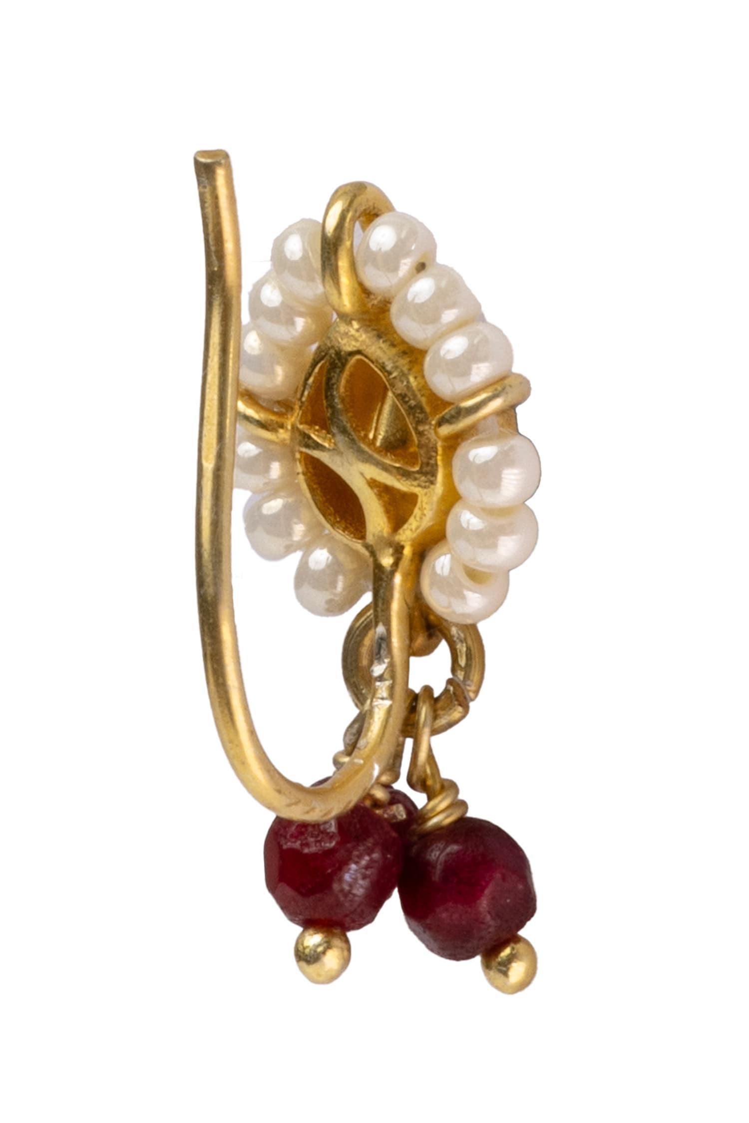 Moissanite Polki Embellished Nath 