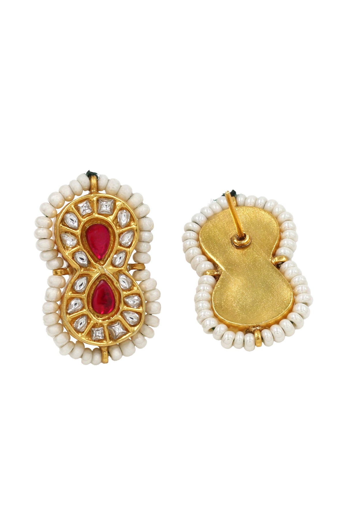 Kundan Stone Embellished Earrings 
