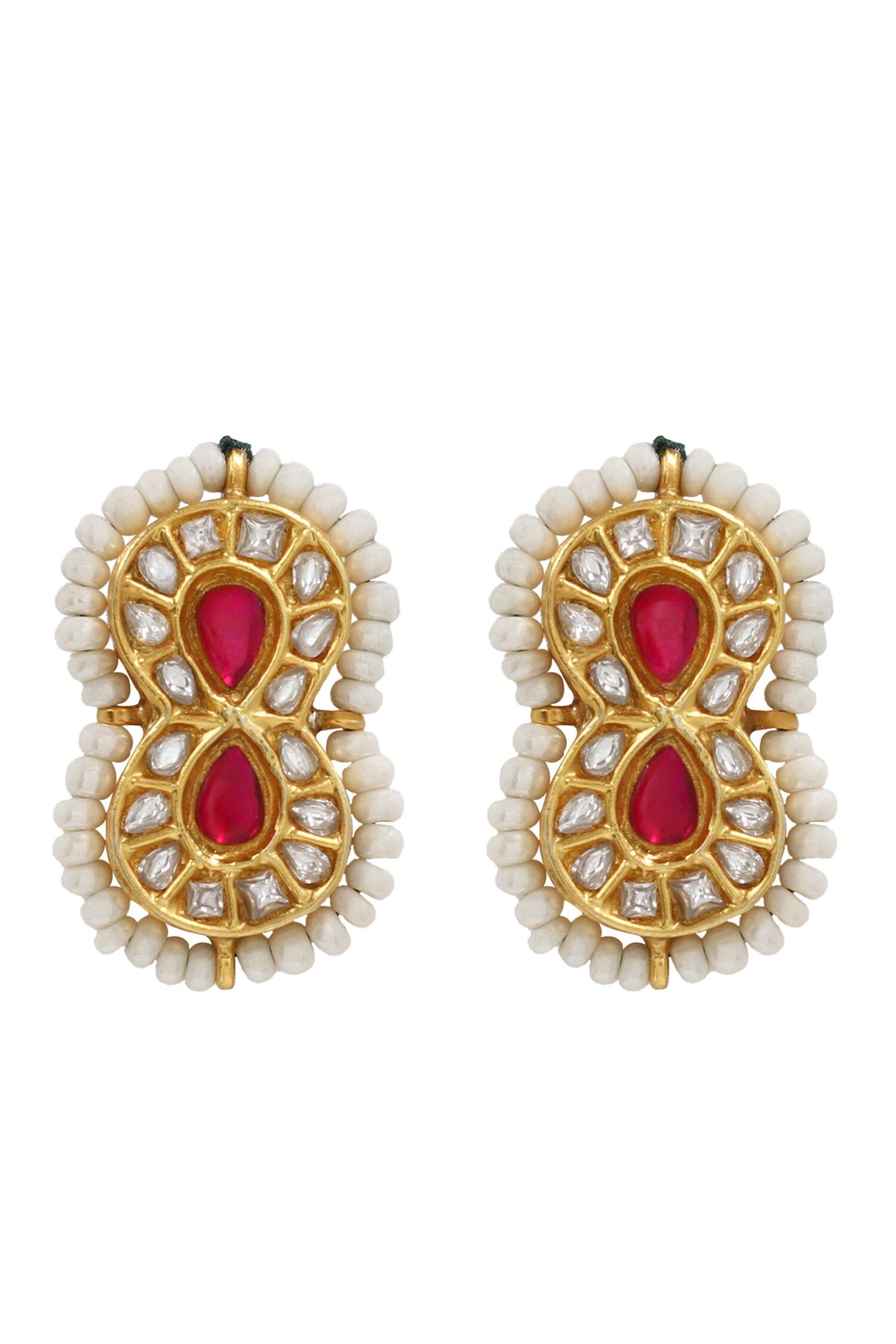 Kundan Stone Embellished Earrings 
