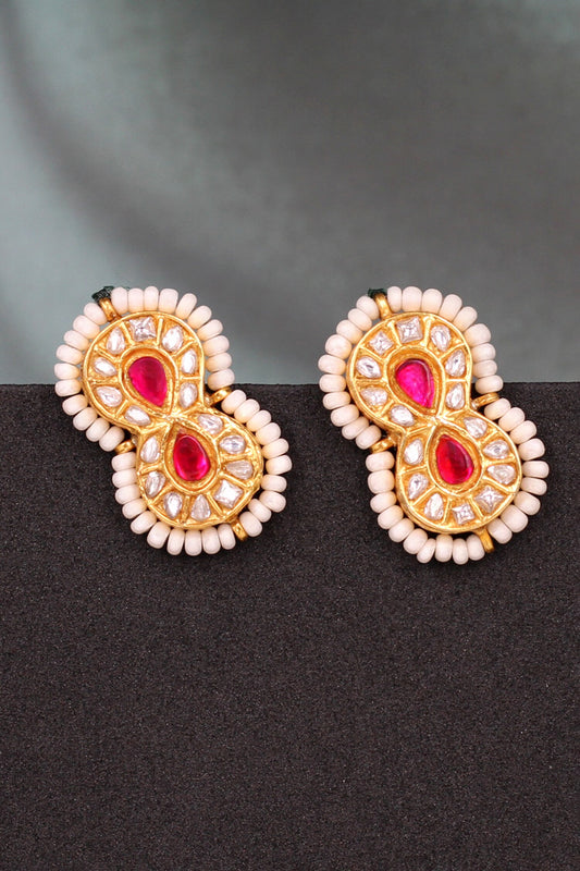 Kundan Stone Embellished Earrings 