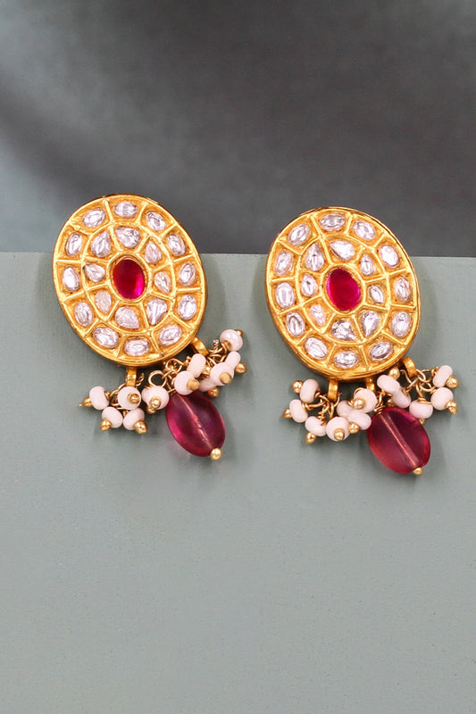 Grace Kundan Drop Earrings 