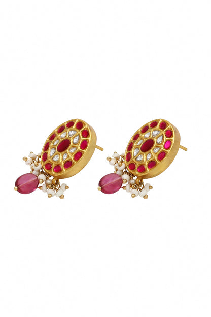 Kundan Stone Embellished Earrings 
