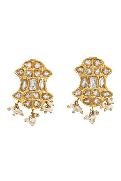 Royal Charm Kundan Drop Earrings 