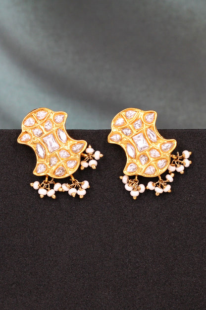 Royal Charm Kundan Drop Earrings 