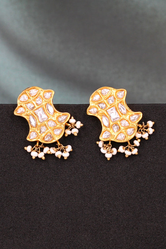 Royal Charm Kundan Drop Earrings 