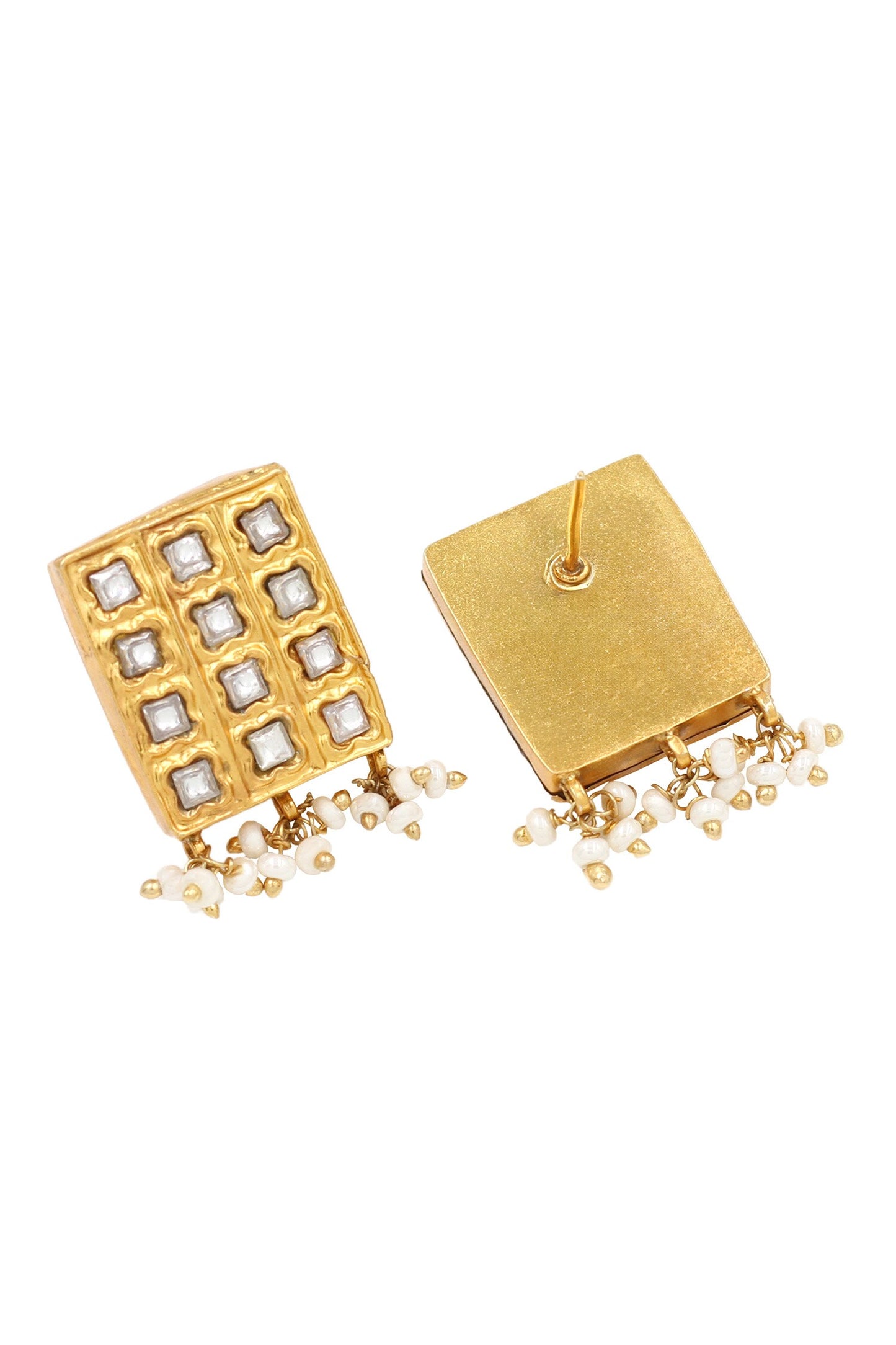 Kundan Beaded Drop Earrings 