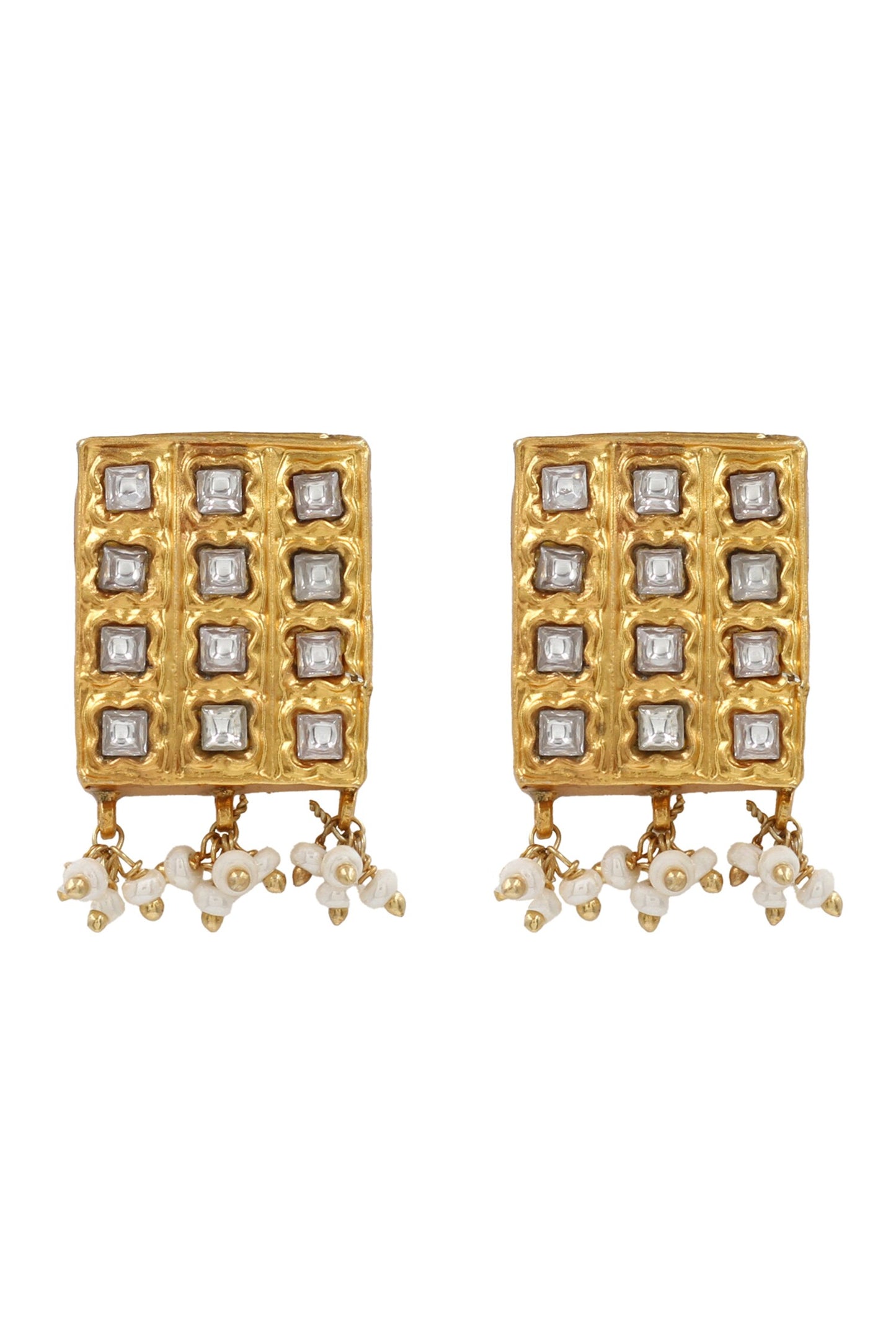 Kundan Beaded Drop Earrings 