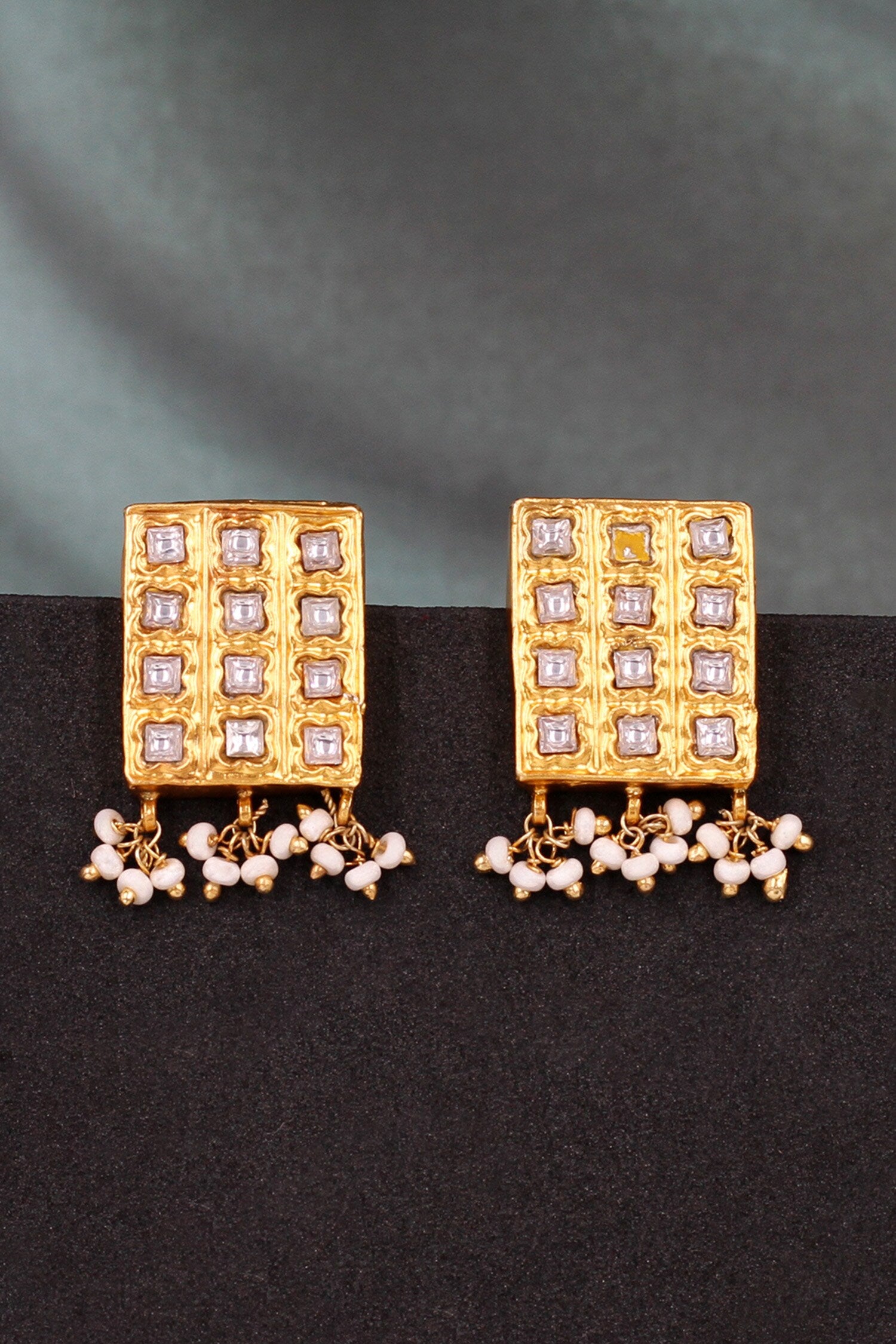 Kundan Beaded Drop Earrings 