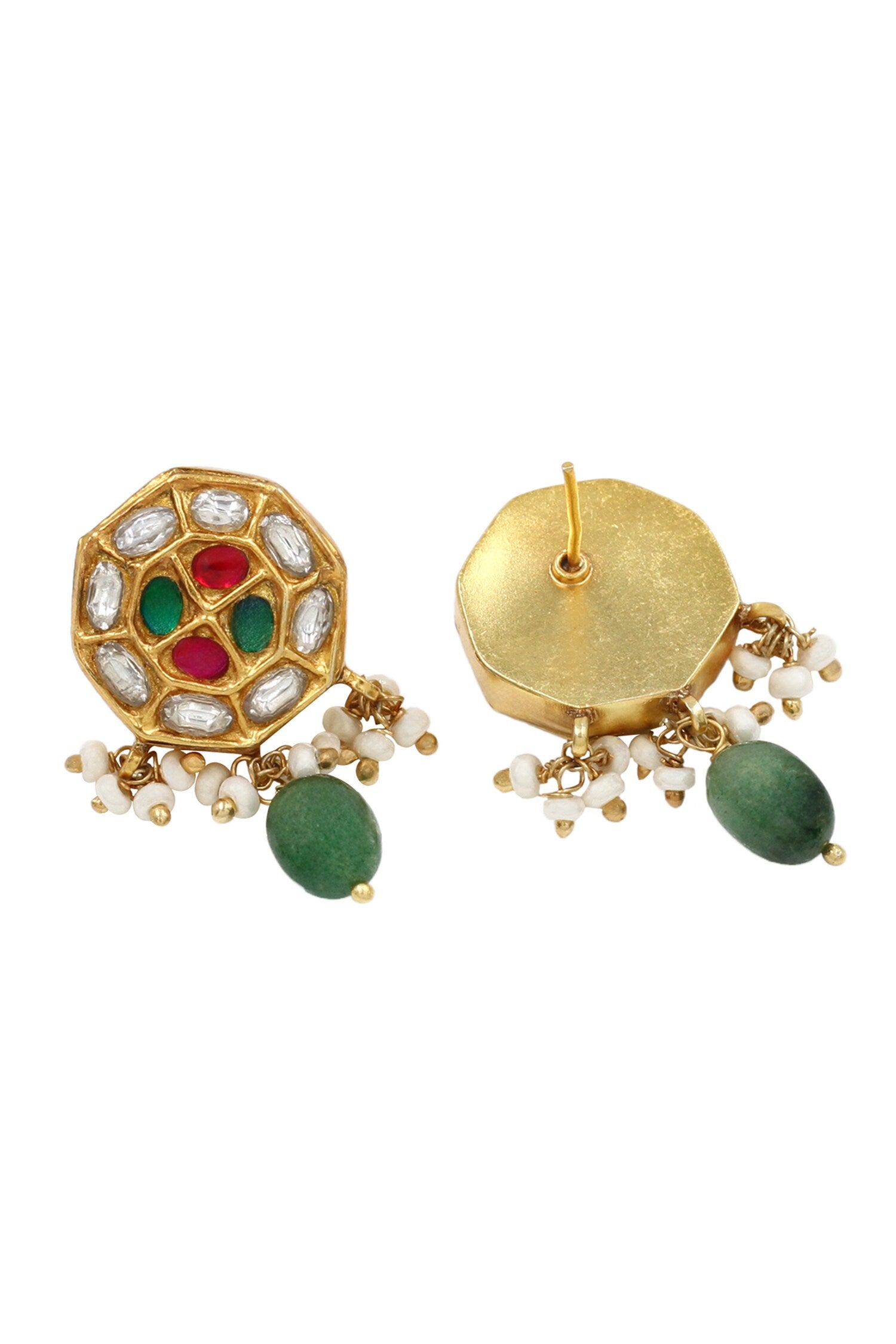Kundan Stone Drop Earrings 