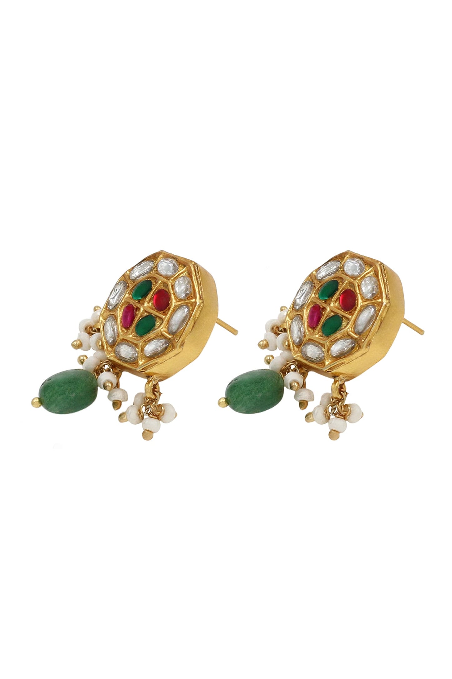 Kundan Stone Drop Earrings 
