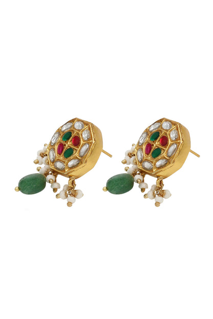 Kundan Stone Drop Earrings 