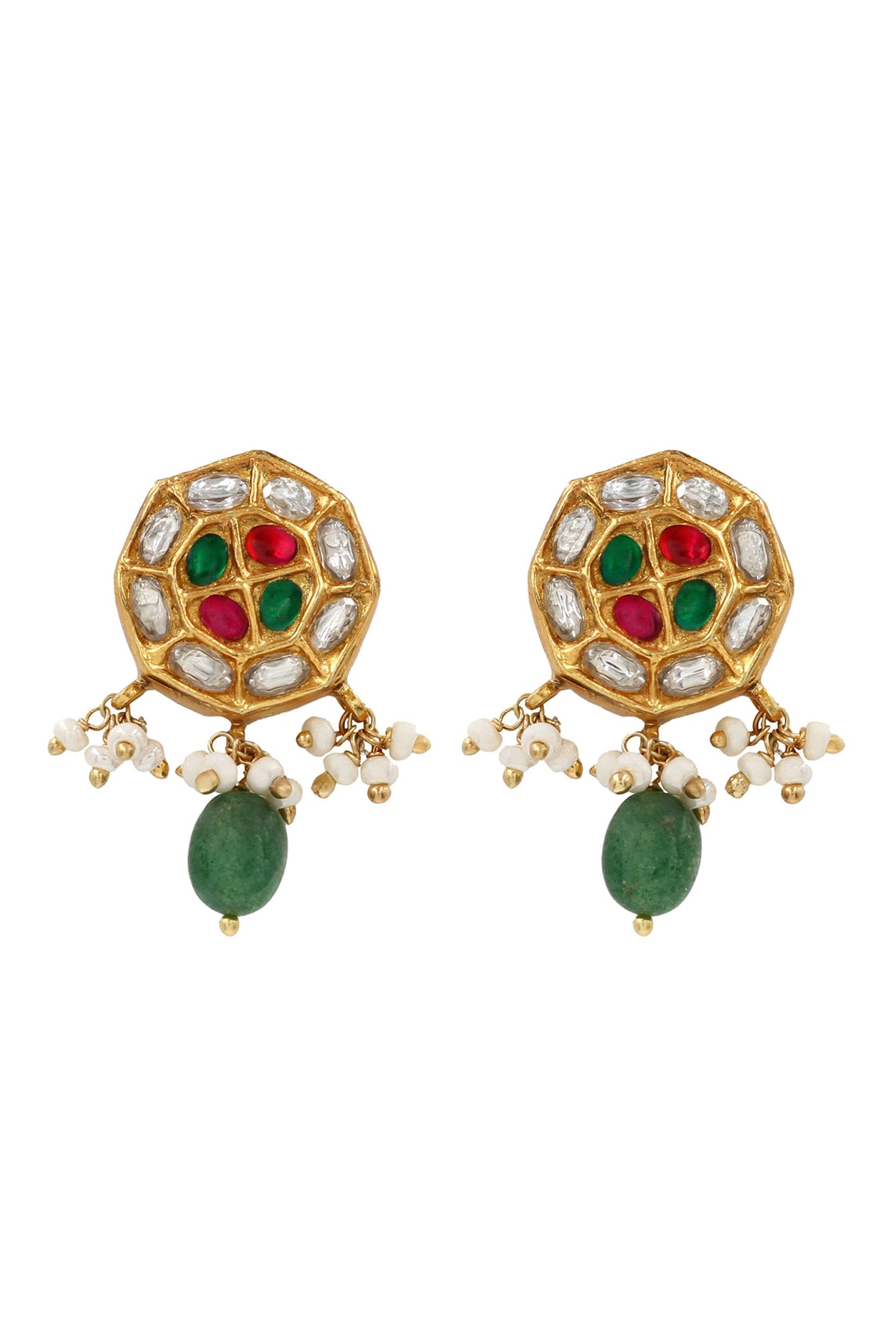 Kundan Stone Drop Earrings 