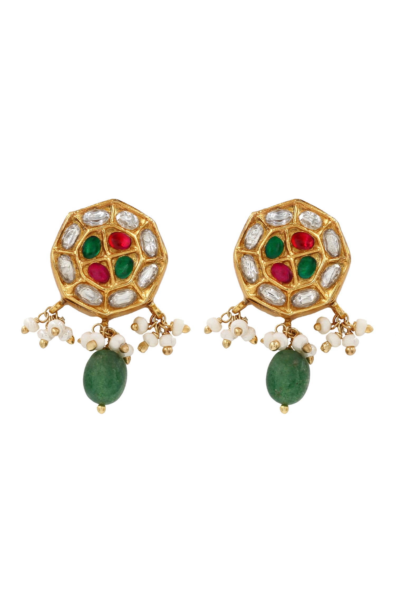Kundan Stone Drop Earrings 