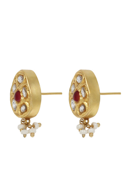 Kundan Embellished Stud Earrings 