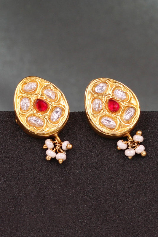 Kundan Embellished Stud Earrings 