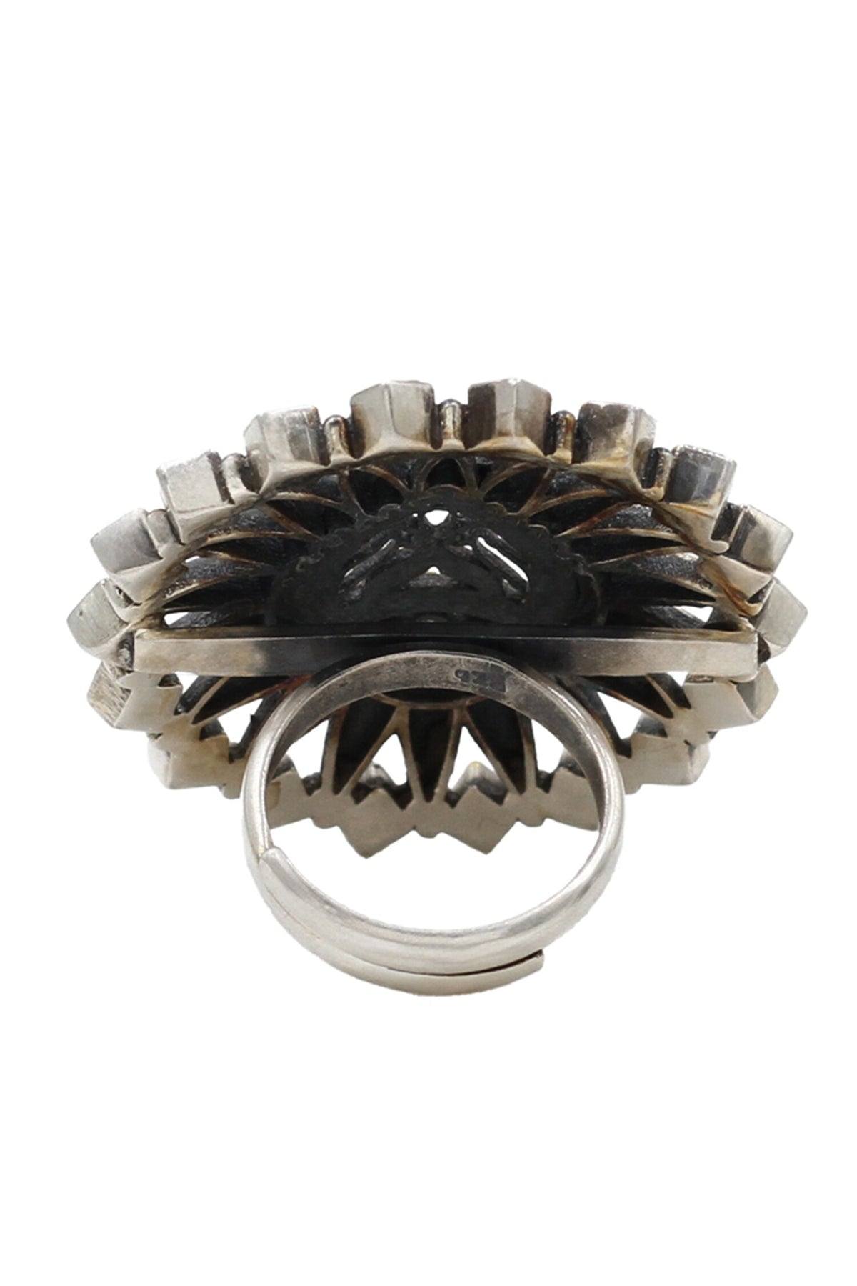 Floral Cutwork Kundan Ring 