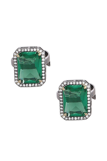 Emerald Stone Cubic Zirconia Ring 