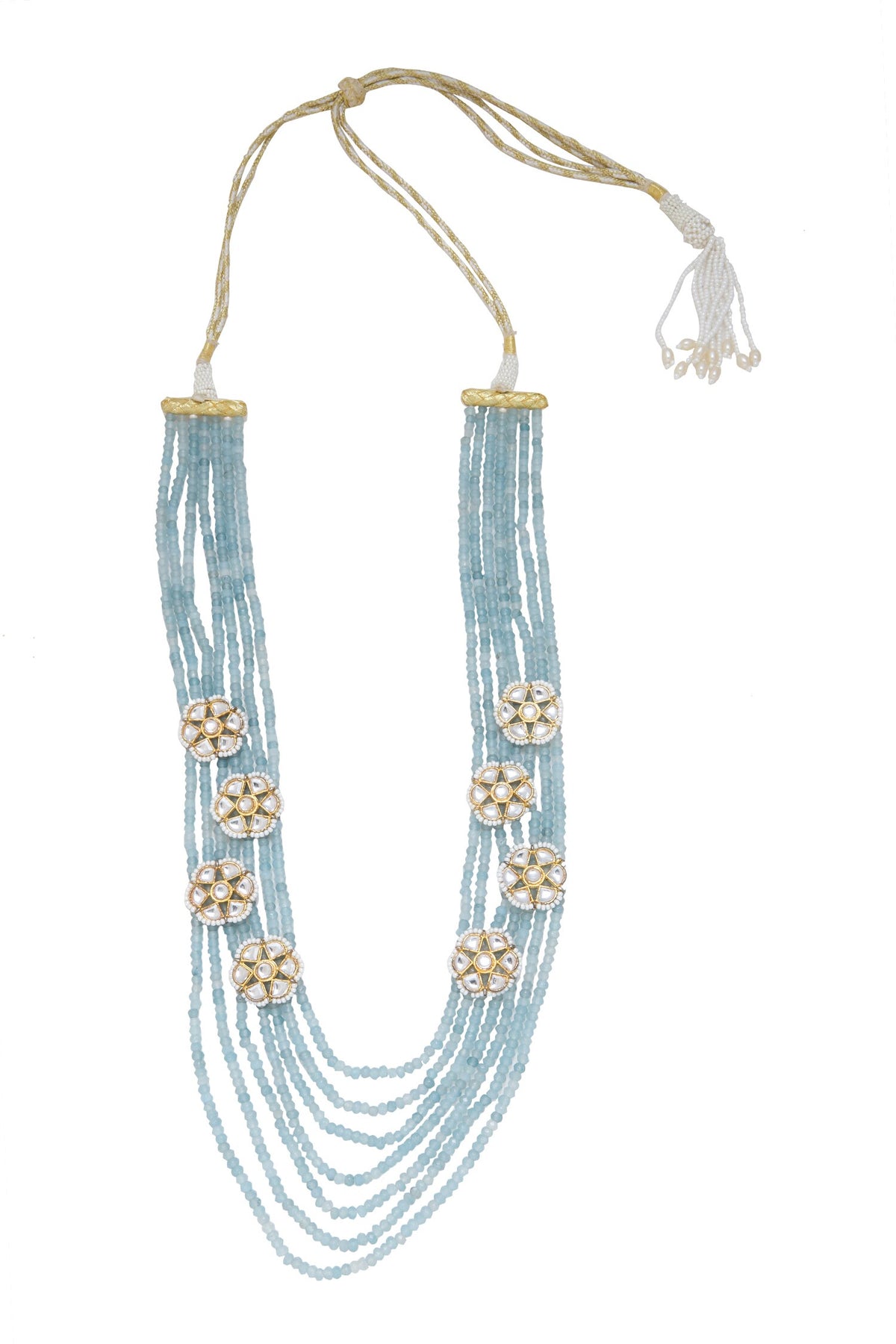 Layered Moissanite Polki Necklace 