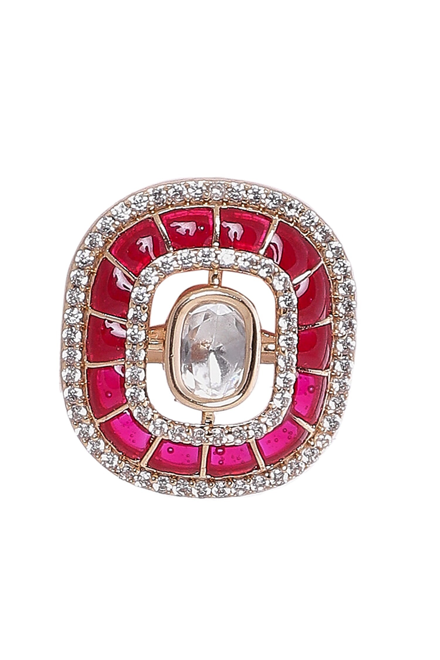 Kundan & Cubic Zirconia Stud Earrings 