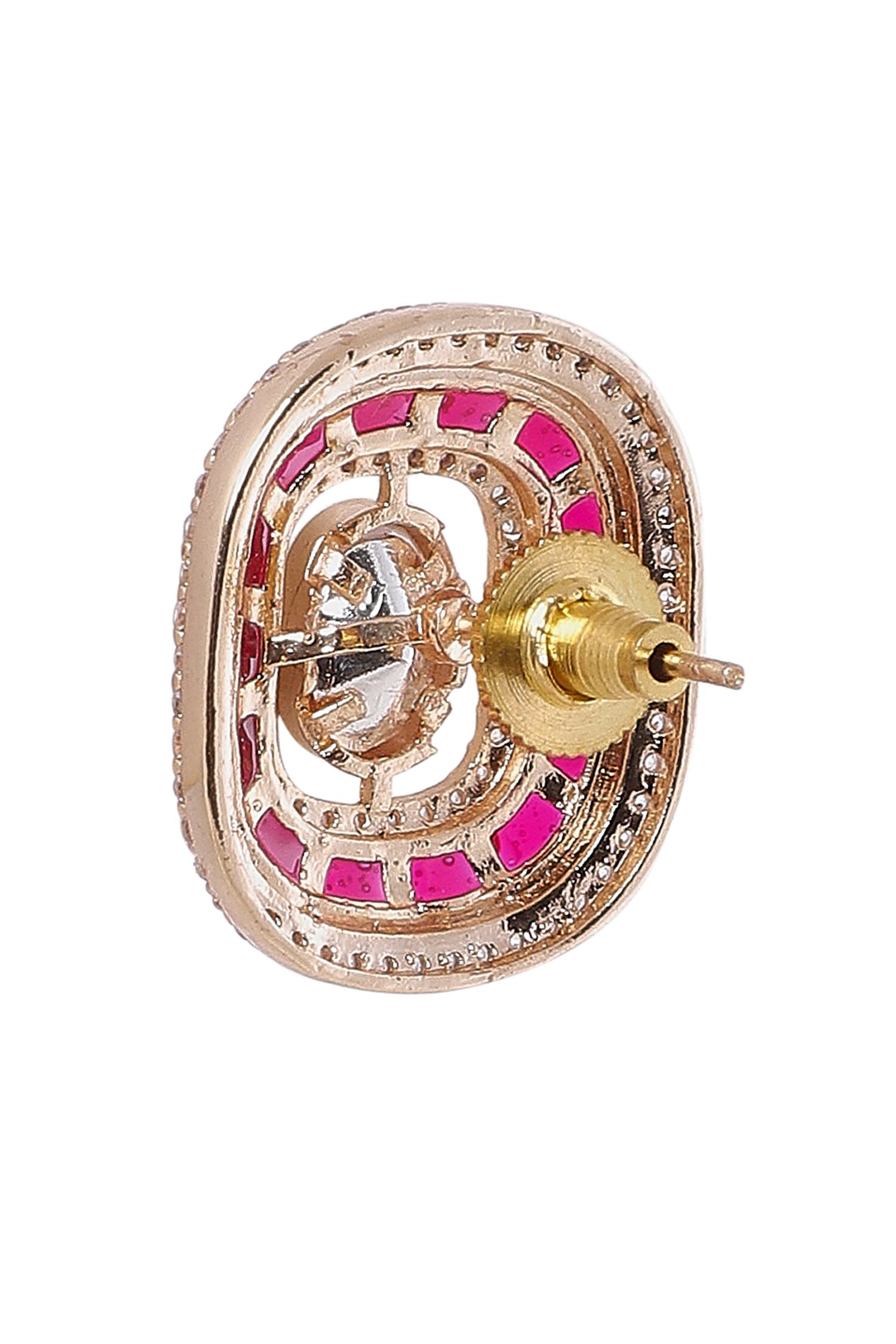 Kundan & Cubic Zirconia Stud Earrings 