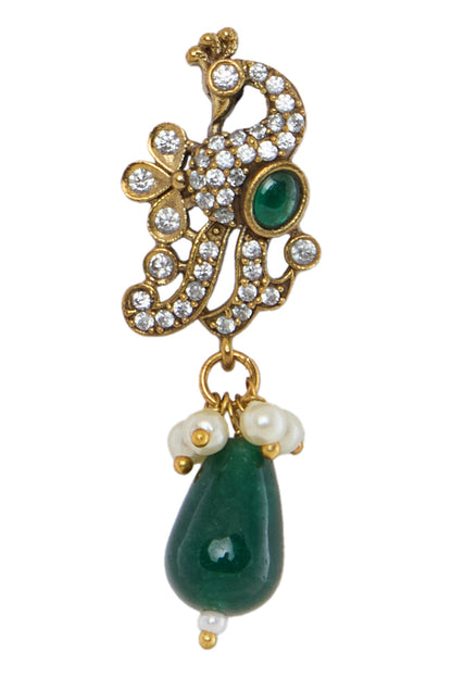 Emerald Moissanite Zirconia Layered Necklace Set 