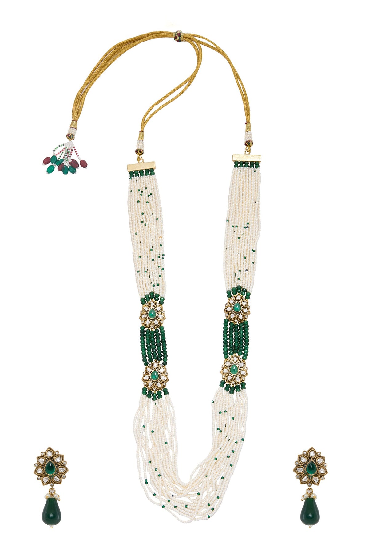 Emerald Moissanite Layered Necklace Set 