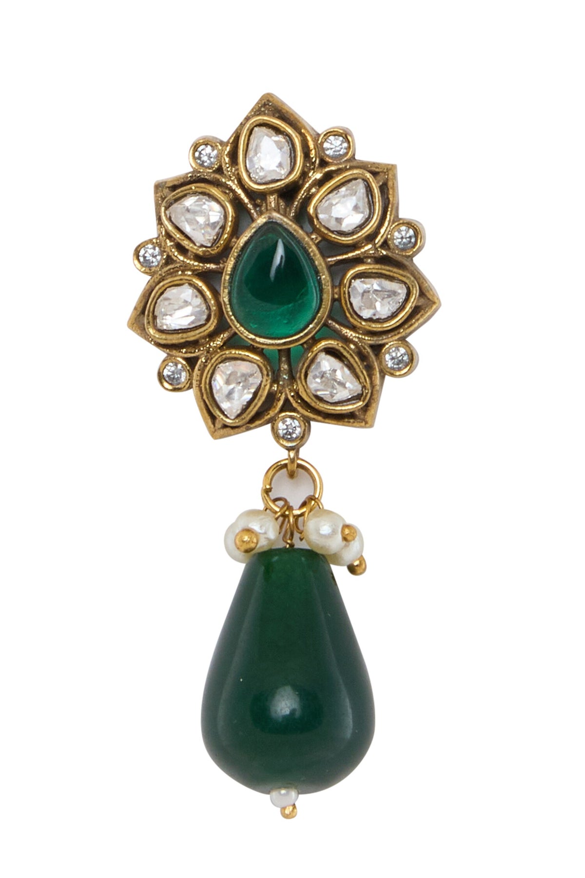 Emerald Moissanite Layered Necklace Set 