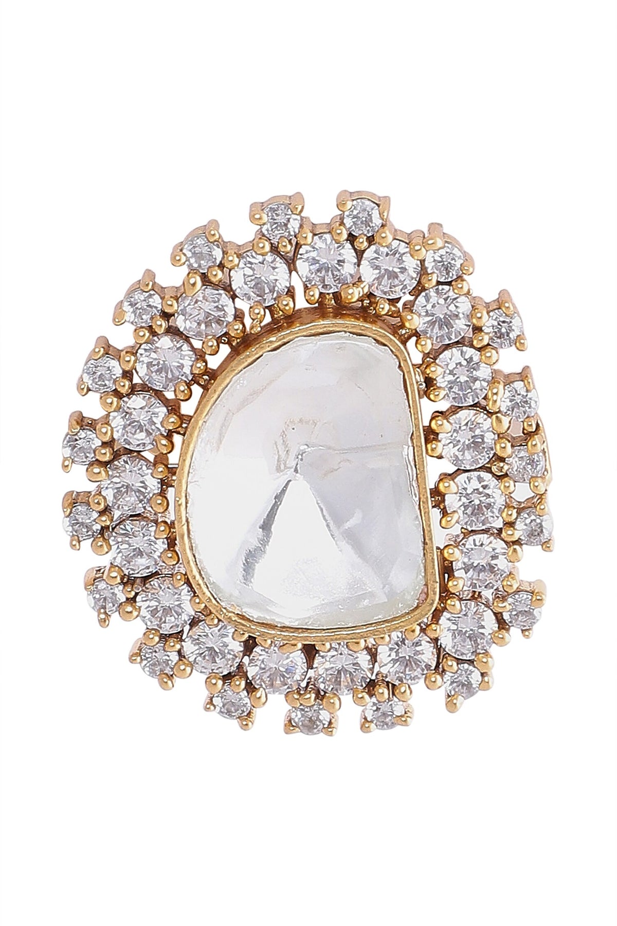 Moissanite Stone Zircon Stud Earrings 