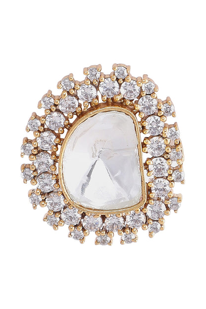 Moissanite Stone Zircon Stud Earrings 