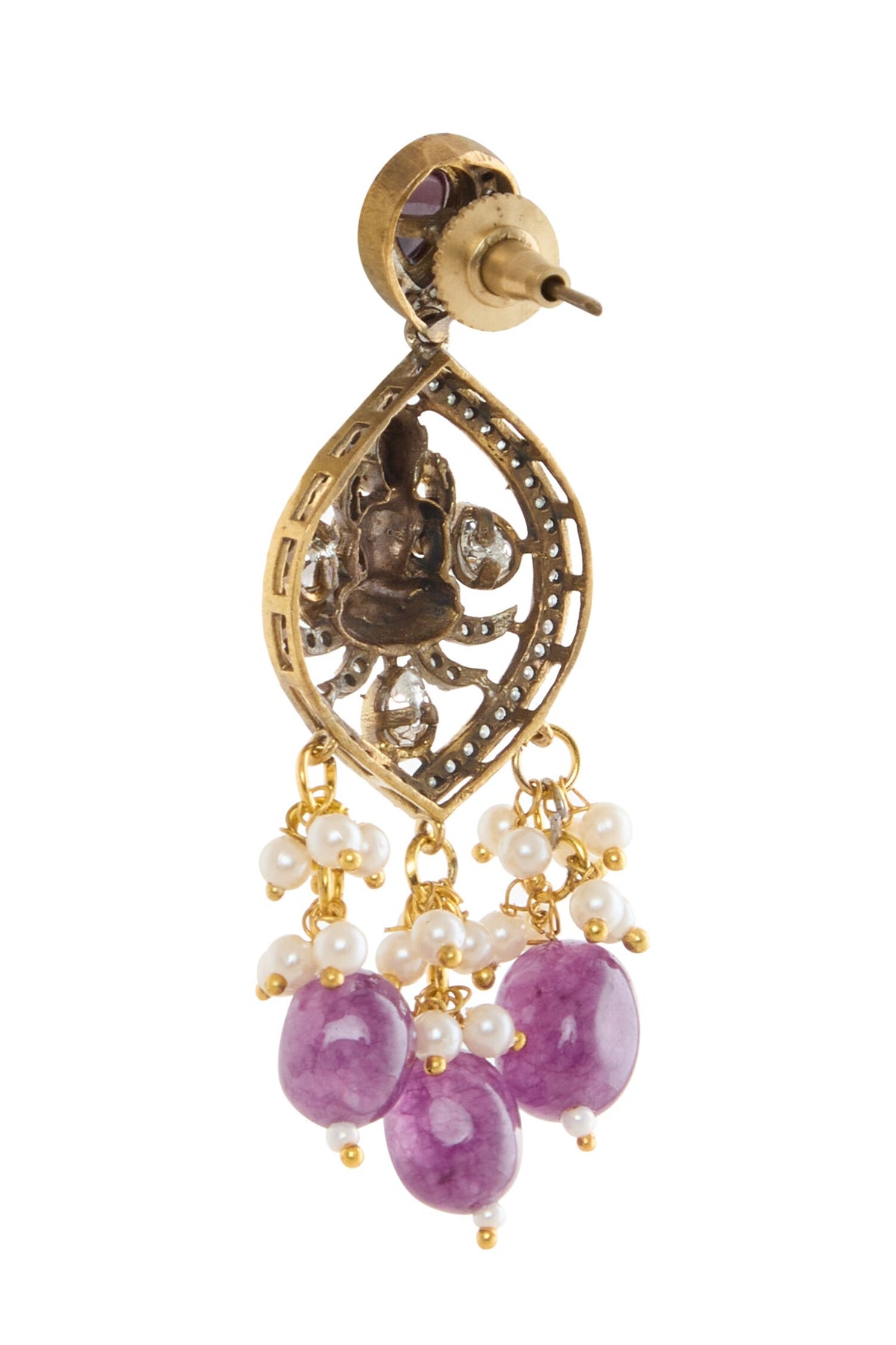 Gold Plated Goddess Motif Necklace Set 