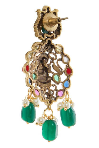Goddess Motif Carved Necklace Set 