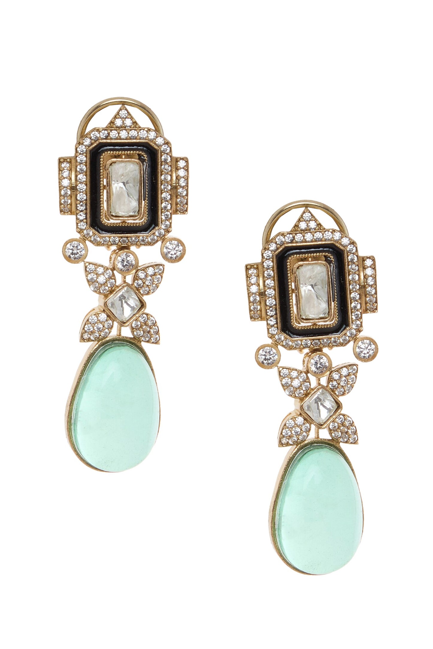 Emerald Stone Necklace Set 