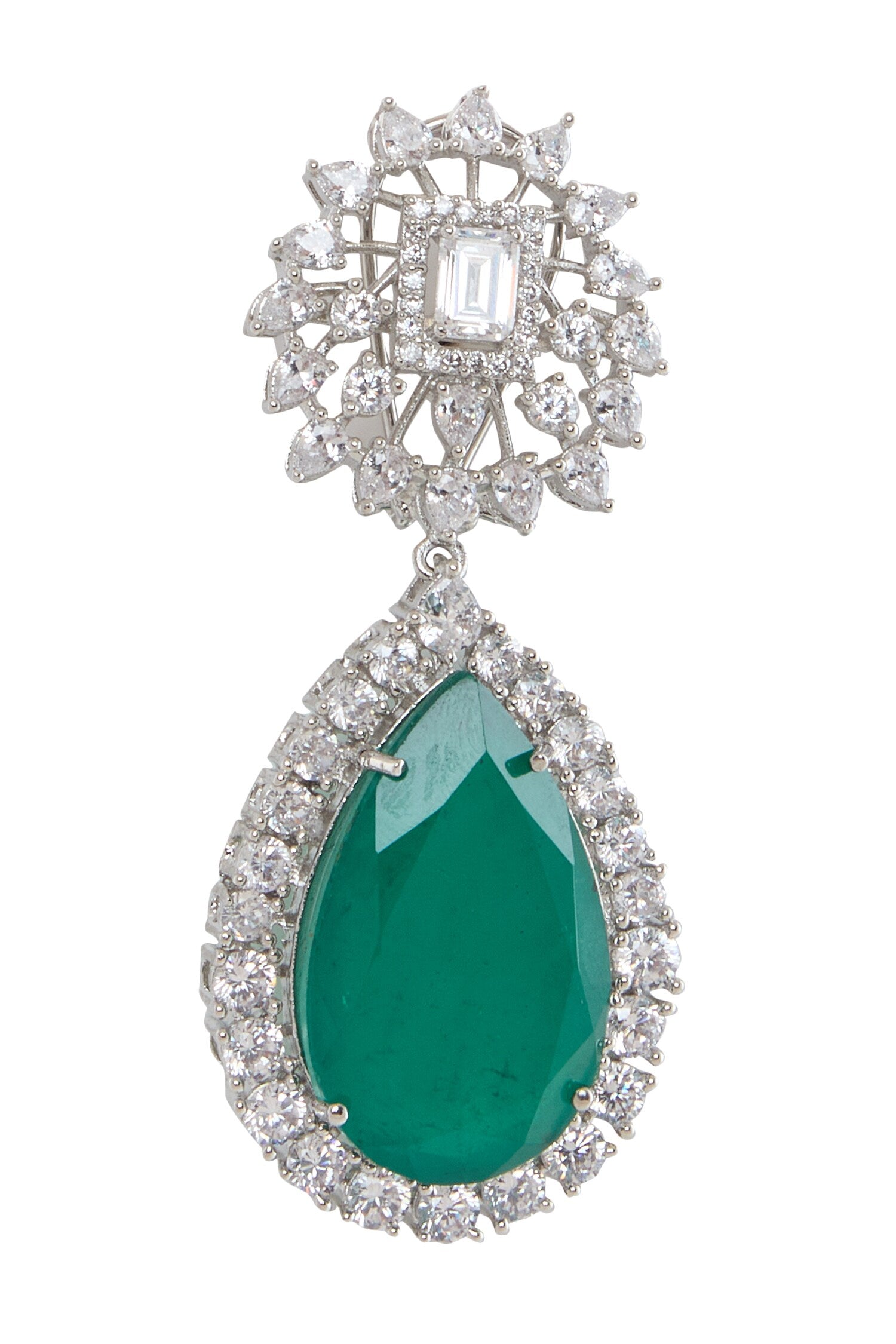 Emerald & Cubic Zirconia Choker Set 