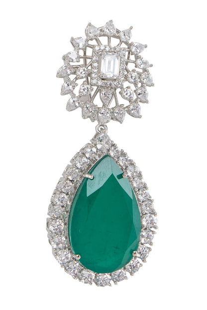 Emerald & Cubic Zirconia Choker Set 