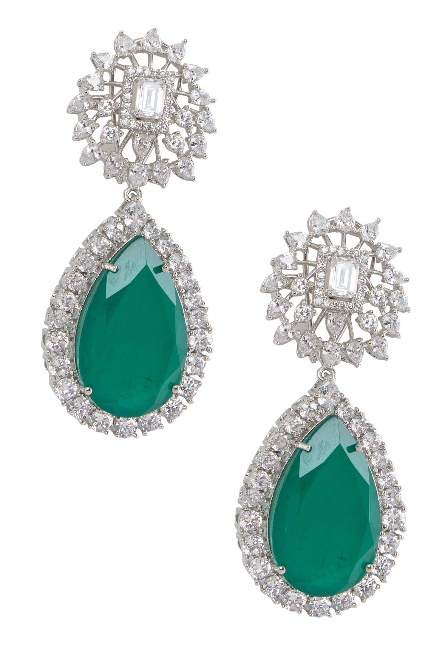 Emerald & Cubic Zirconia Choker Set 