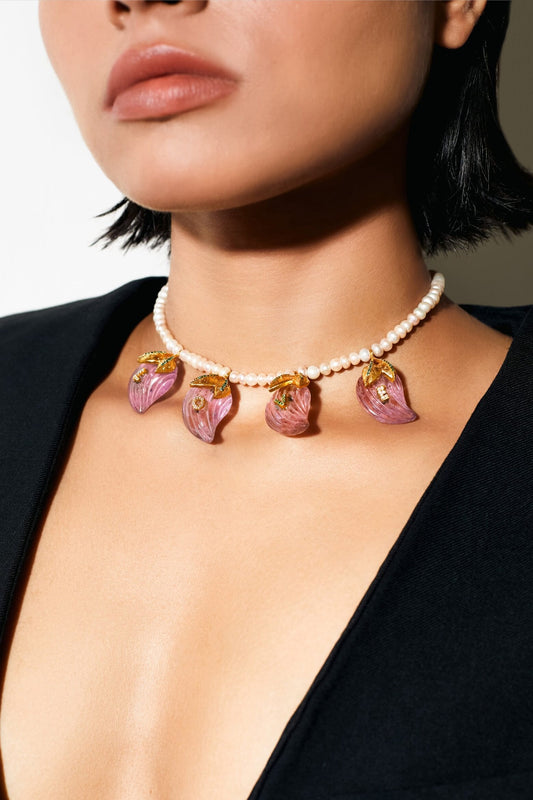 Moho Amethyst Pearl Choker 