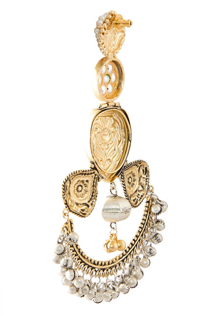 Gold Plated Multi Color Stone Earrings 