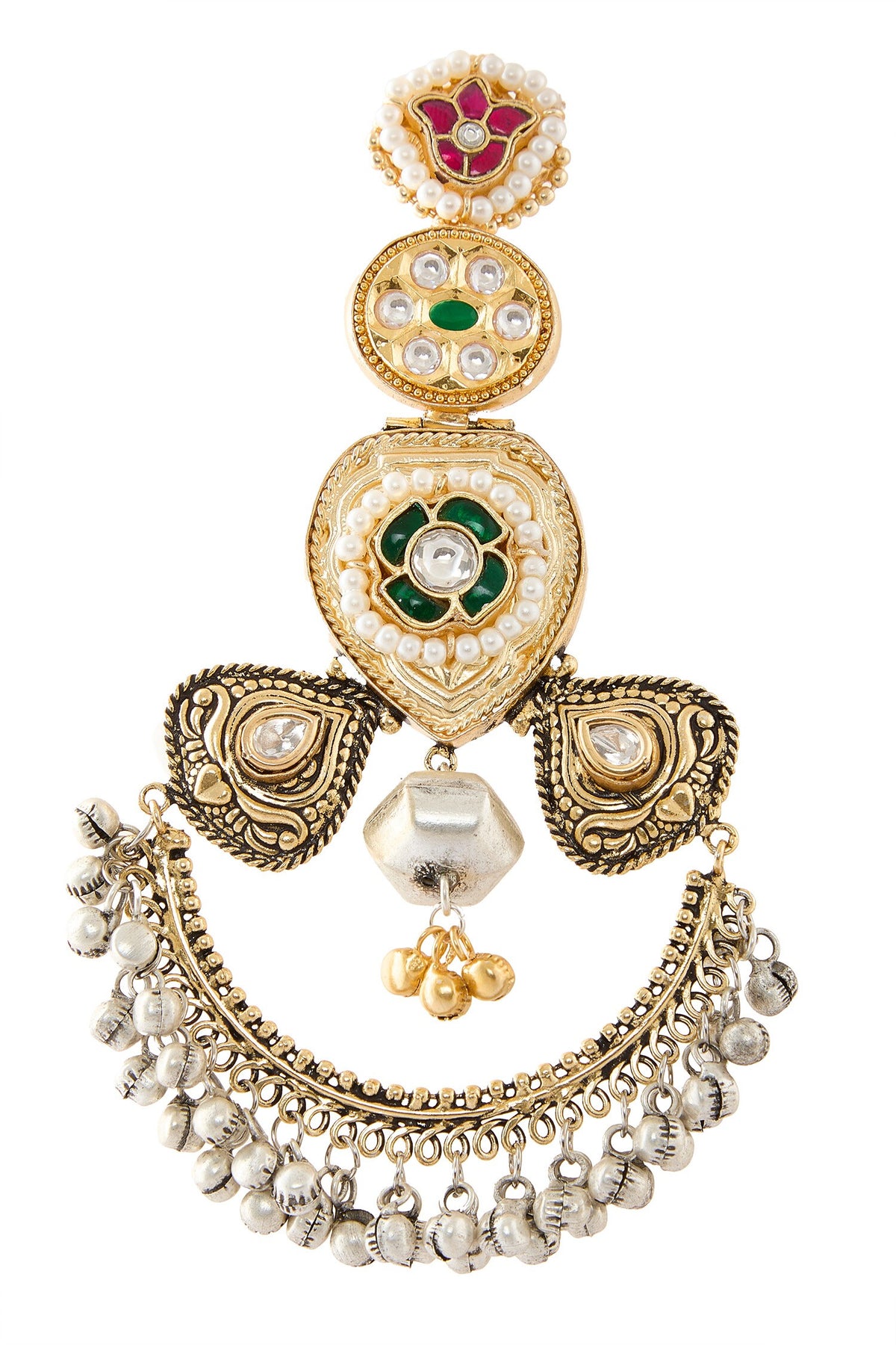 Gold Plated Multi Color Stone Earrings 
