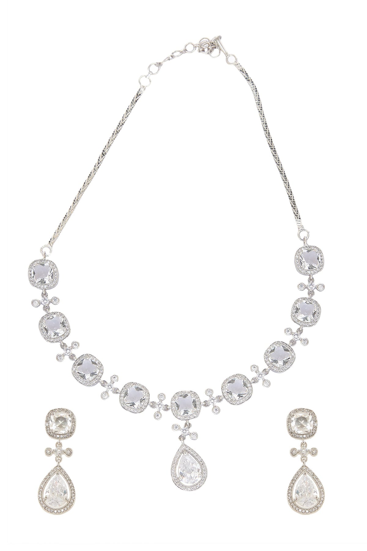 American Diamond Necklace & Earring Set 