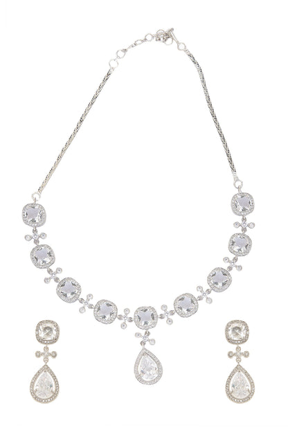 American Diamond Necklace & Earring Set 