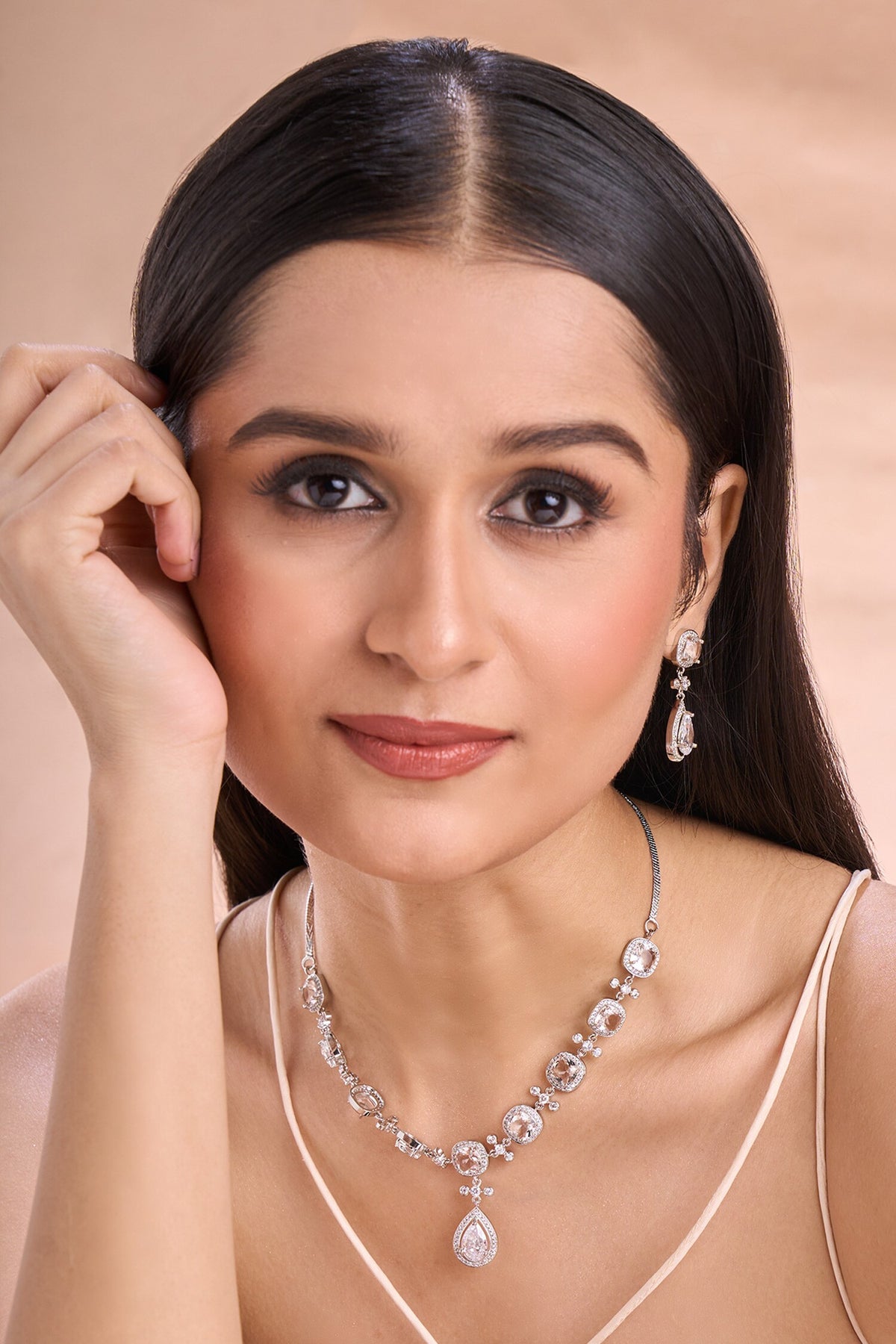 American Diamond Necklace & Earring Set 