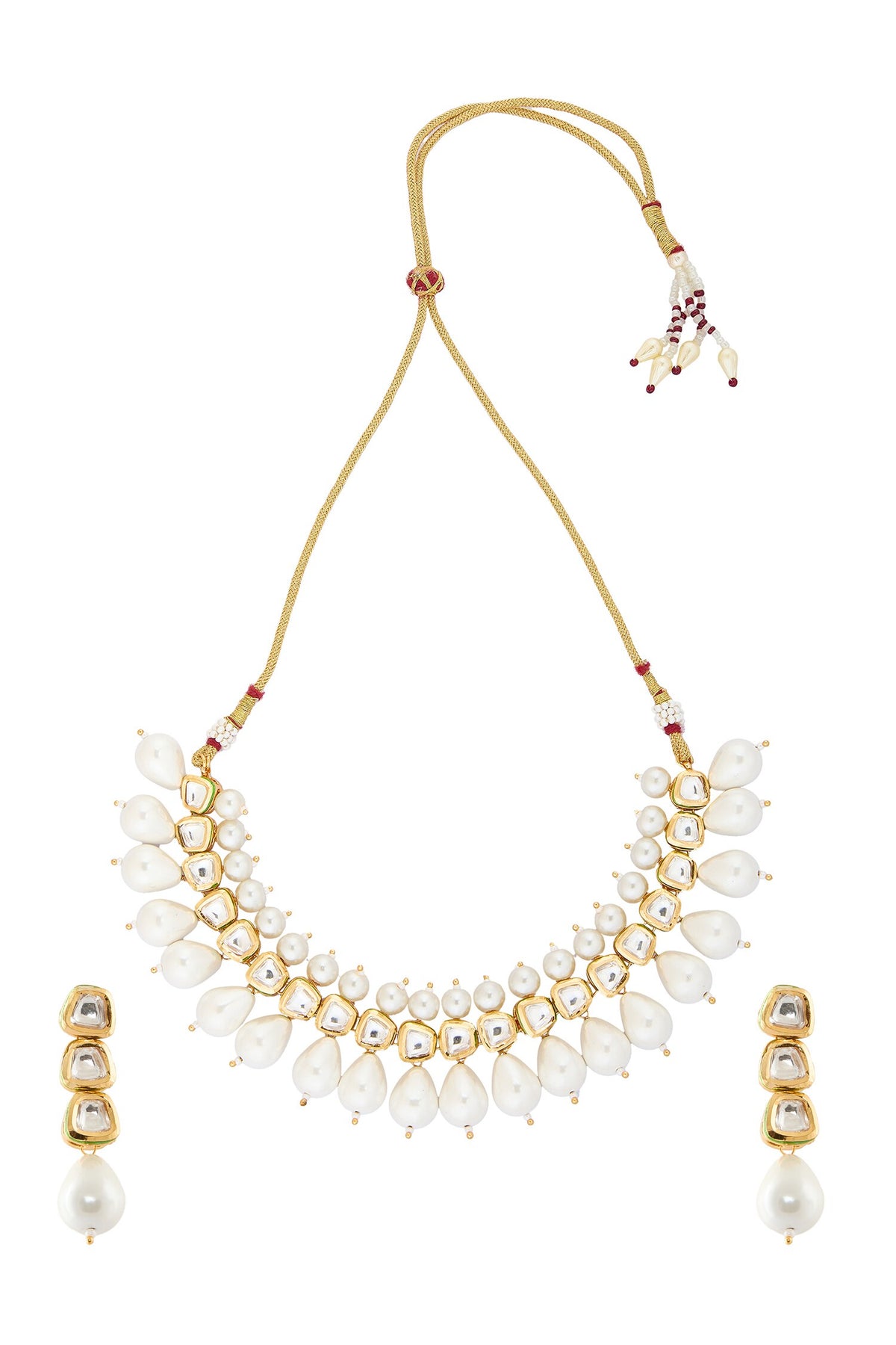 Polki Embellished Choker Necklace Set 