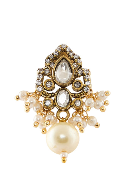 Polki Stone Embellished Necklace Set 