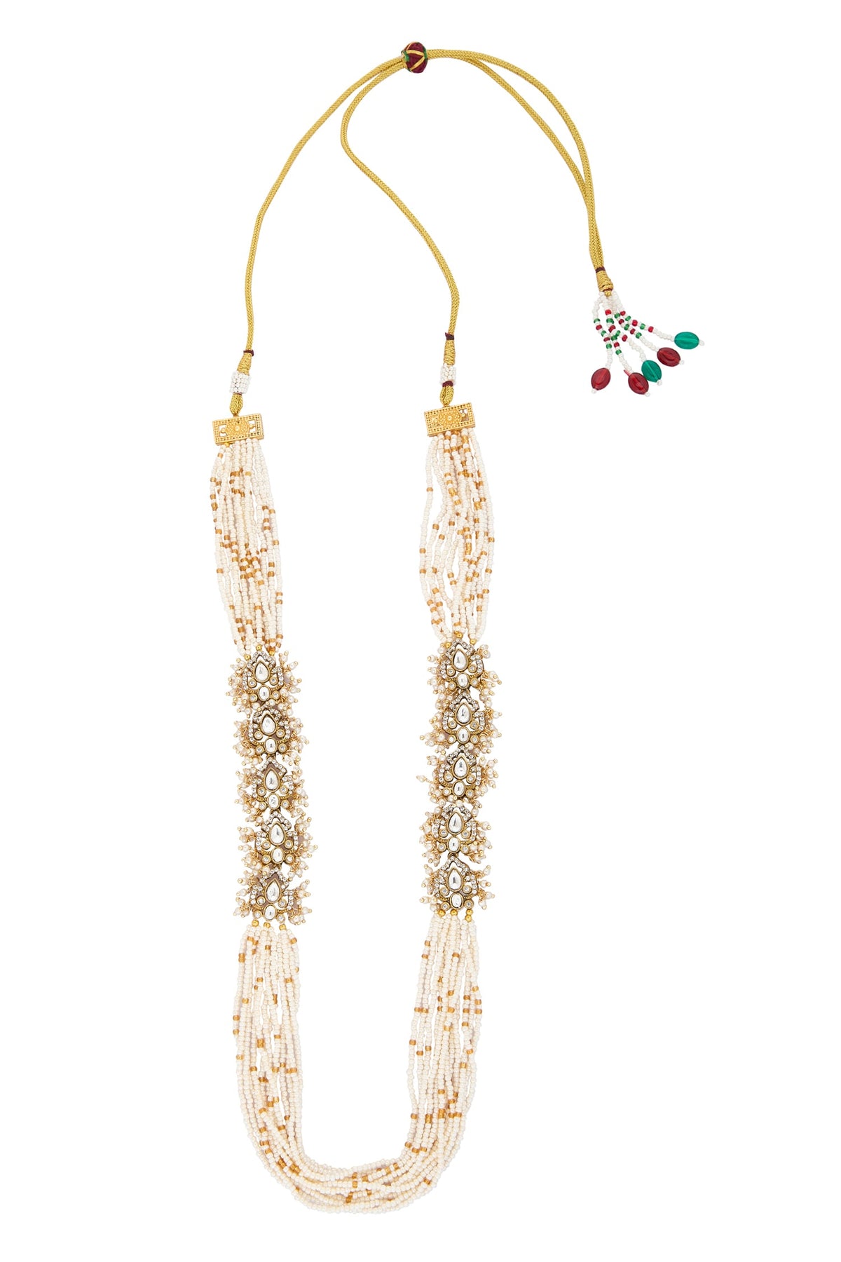 Polki Stone Embellished Necklace Set 