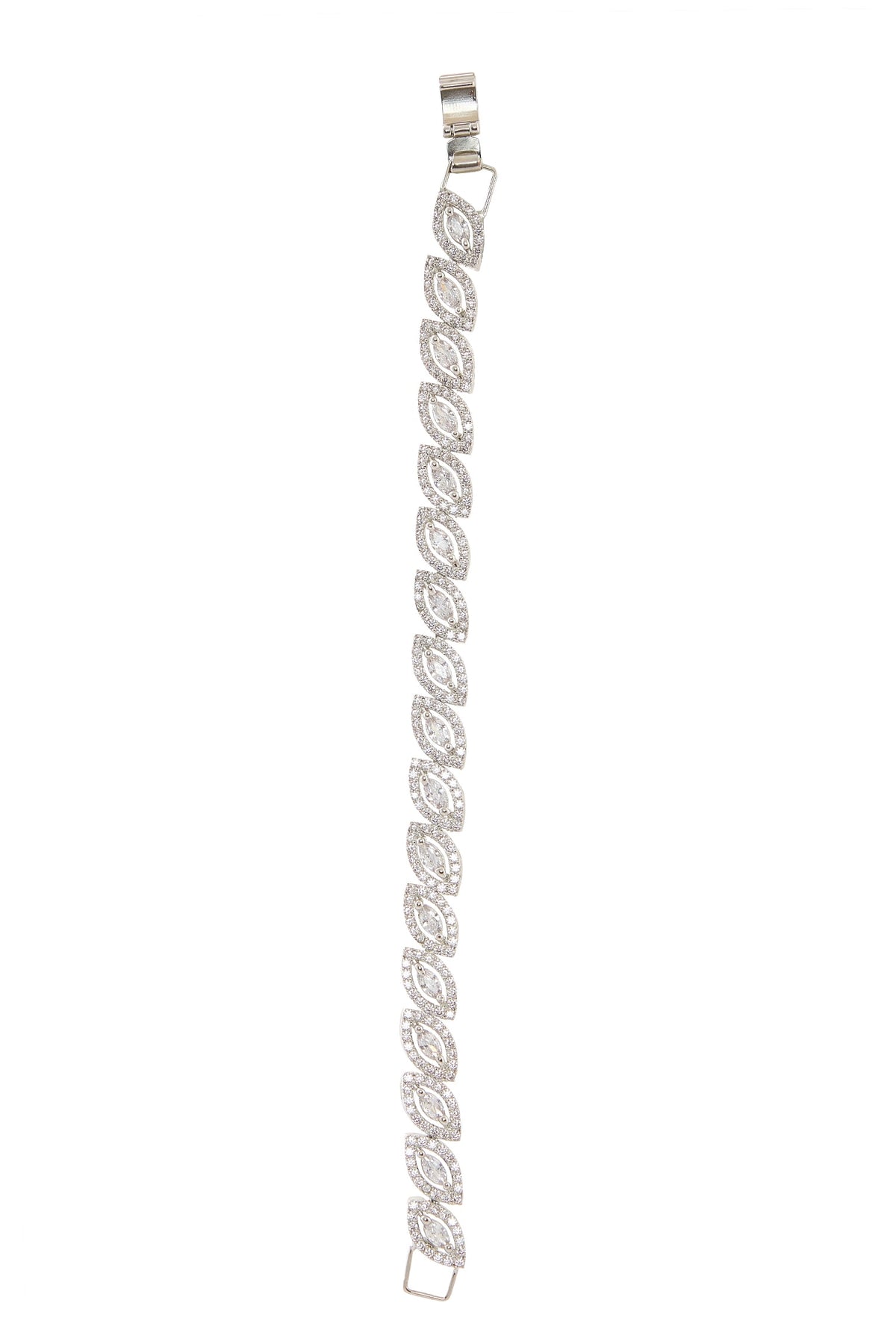 Leaf Shaped American Diamond Bracelet 