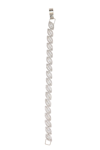Leaf Shaped American Diamond Bracelet 