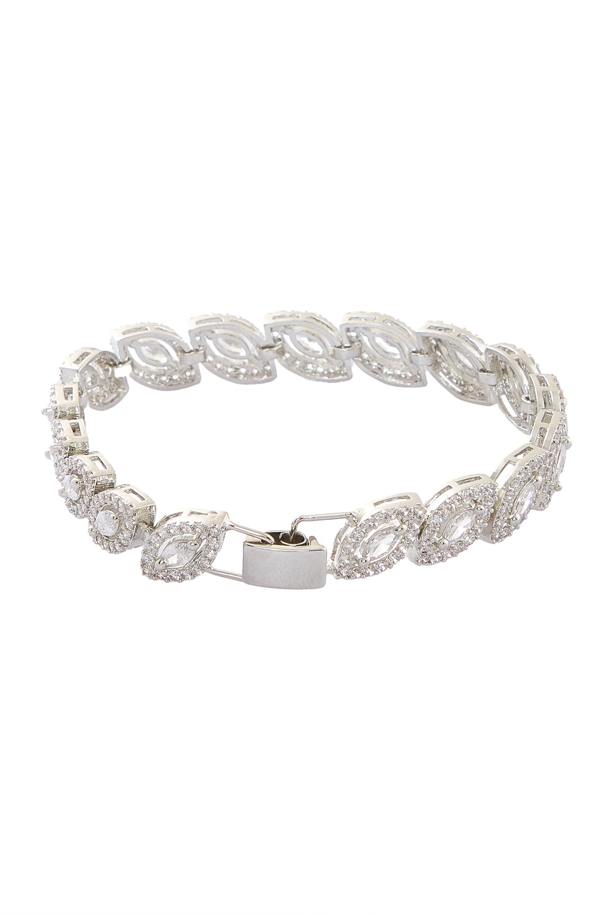 Leaf Shaped American Diamond Bracelet 