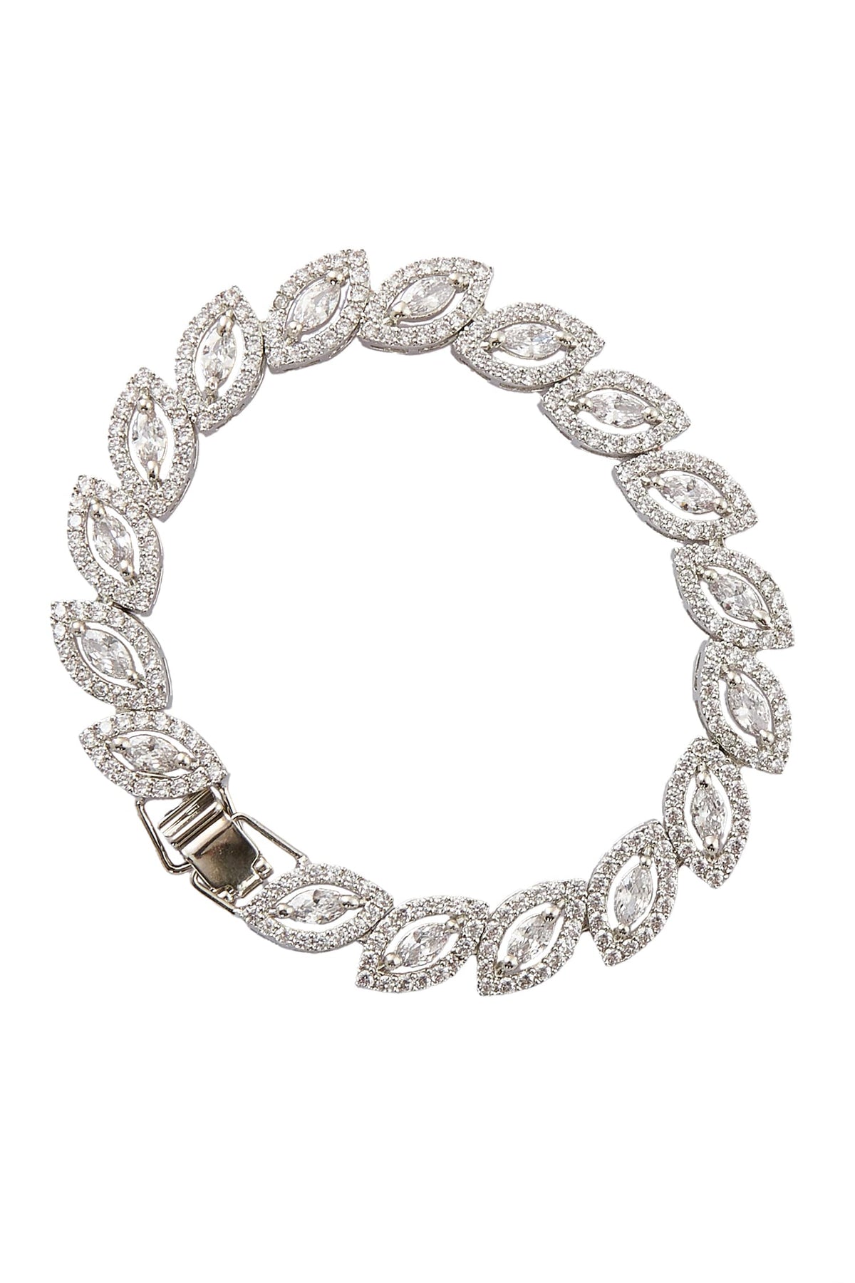 Leaf Shaped American Diamond Bracelet 