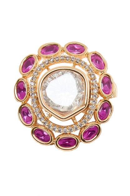 American Diamond Adjustable Ring 